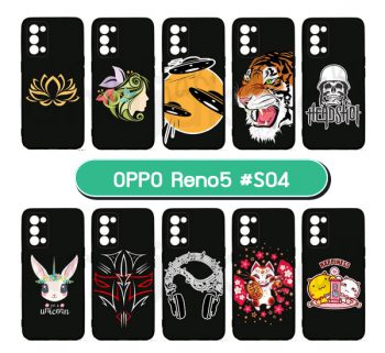 M6063-S04 เคส oppo reno5 ยางนิ่ม พิมพ์ลายการ์ตูน Set04 (เลือกลาย)