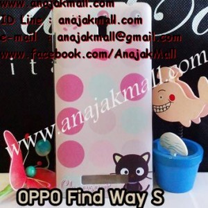 M387-28 เคสแข็ง OPPO Find Way S ล็อต 1 ลาย Black Cat