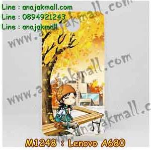 M1248-12 เคสยาง Lenovo A680 ลาย Fastiny