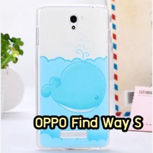 M1204-17 เคสยาง OPPO Find Way S ลายปลาวาฬ