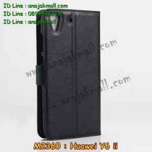 M2360-01 เคสฝาพับ Huawei Y6ii สีดำ