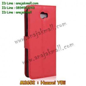 M2652-02 เคสฝาพับ Huawei Y5ii สีแดง