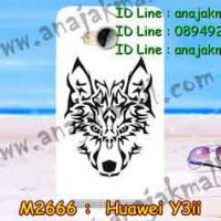 M2666-20 เคสยาง Huawei Y3ii ลาย Wolf II