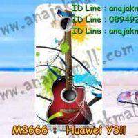 M2666-21 เคสยาง Huawei Y3ii ลาย Guitar