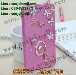 M2672-07 เคสฝาพับคริสตัล Huawei Y6ii ลาย Music I