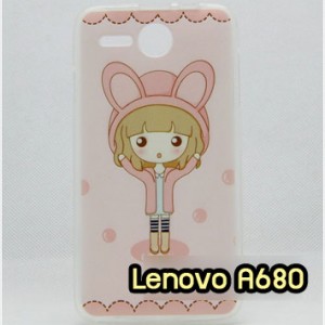 M1248-01 เคสยาง Lenovo A680 ลาย Fox