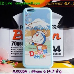 MX0054-01 เคสขอบยางสีฟ้า iPhone 6 (4.7 นิ้ว) ลาย Doraemon VII