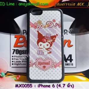 MX0055-02 เคสขอบยางสีดำ iPhone 6 (4.7 นิ้ว) ลาย Kuromi III