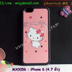 MX0056-03 เคสขอบยางสีดำ iPhone 6 (4.7 นิ้ว) ลาย Charmmy Kitty