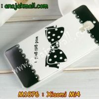 M1876-02 เคสยาง Xiaomi Mi 4 ลาย Black Bow