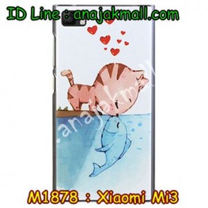 M1878-04 เคสแข็ง Xiaomi Mi 3 ลาย Cat & Fish