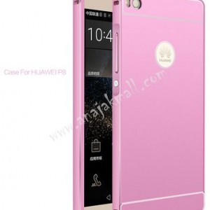 M1622-04 เคสอลูมิเนียม Huawei P8 สีชมพู B