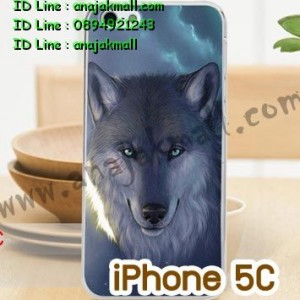 M750-02 เคสแข็ง iPhone 5C พิมพ์ลาย Wolf