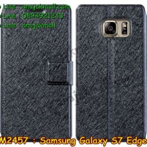 M2457-01 เคสหนัง Samsung Galaxy S7 Edge สีดำ