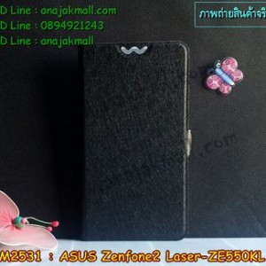 M2531-05 เคสฝาพับ ASUS ZenFone2 Laser (ZE550KL) สีดำ