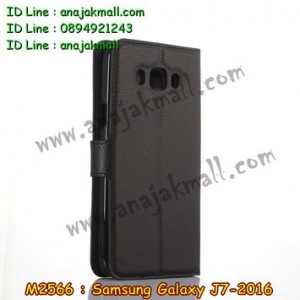 M2566-01 เคสฝาพับ Samsung Galaxy J7 (2016) สีดำ