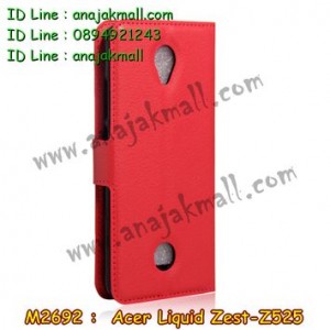 M2692-03 เคสฝาพับ Acer Liquid Zest (Z525) สีแดง