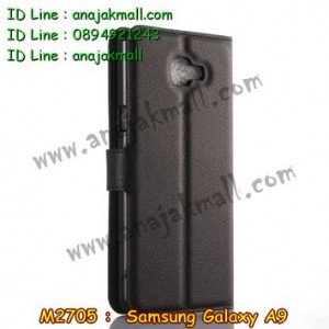 M2705-01 เคสฝาพับ Samsung Galaxy A9 สีดำ