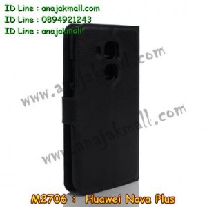 M2706-01 เคสฝาพับ Huawei Nova Plus สีดำ