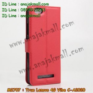 M2707-03 เคสฝาพับ True Lenovo 4G Vibe C สีแดง