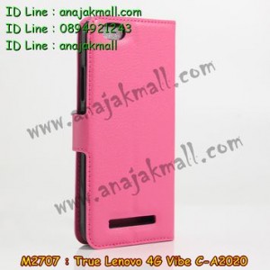 M2707-08 เคสฝาพับ True Lenovo 4G Vibe C สีกุหลาบ