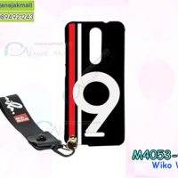 M4053-08 เคสยาง Wiko View ลาย Number9 พร้อมสายคล้องมือ