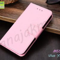 M5561-04 เคสหนังฝาพับ Vivo Y11 2019 สีชมพูอ่อน