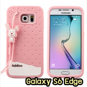 M1416-01 เคสซิลิโคน Samsung Galaxy S6 Edge สีชมพู