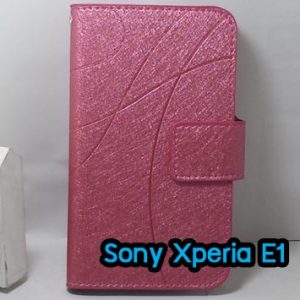 M833-06 เคสฝาพับ Sony Xperia E1 สีกุหลาบ