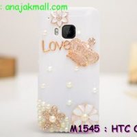 M1545-06 เคสประดับ HTC One M9 ลายมงกุฏรัก