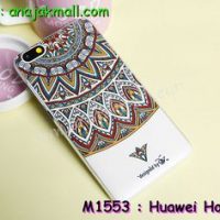 M1553-06 เคสแข็ง Huawei Honor 4X ลาย Wold Gold (ลายนูน 3D)