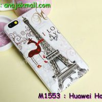 M1553-10 เคสแข็ง Huawei Honor 4X ลาย Deer Tower (ลายนูน 3D)