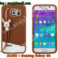 M1698-04 เคสซิลิโคน Samsung Galaxy S6 สีน้ำตาล