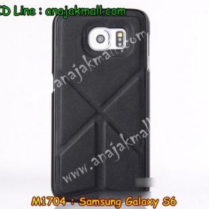 M1704-03 เคสแข็ง Samsung Galaxy S6 ตั้งได้สีดำ