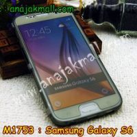 M1753-02 เคสซิลิโคนฝาพับ Samsung Galaxy S6 สีเทา