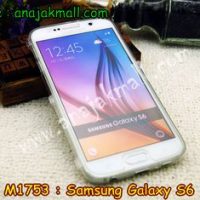 M1753-03 เคสซิลิโคนฝาพับ Samsung Galaxy S6 สีขาว