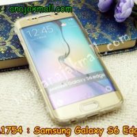 M1754-02 เคสซิลิโคนฝาพับ Samsung Galaxy S6 Edge สีขาว