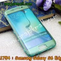 M1754-04 เคสซิลิโคนฝาพับ Samsung Galaxy S6 Edge สีมินท์