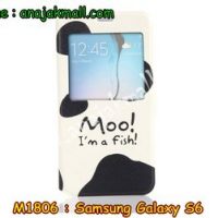 M1806-05 เคสโชว์เบอร์ Samsung Galaxy S6 ลาย Moo