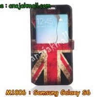 M1806-08 เคสโชว์เบอร์ Samsung Galaxy S6 ลาย Flag I