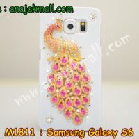 M1811-01 เคสประดับ Samsung Galaxy S6 ลายนกยูงแดง