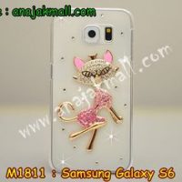 M1811-03 เคสประดับ Samsung Galaxy S6 ลาย Cute Cat