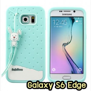 M1416-02 เคสซิลิโคน Samsung Galaxy S6 Edge สีเขียว