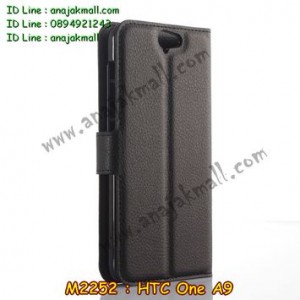 M2252-01 เคสฝาพับ HTC One A9 สีดำ