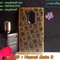 M2349-01 เคสยางใส Huawei Mate 8 ลาย Window สีส้ม