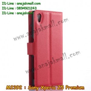 M2392-03 เคสฝาพับ Sony Xperia Z5 Premium สีแดง
