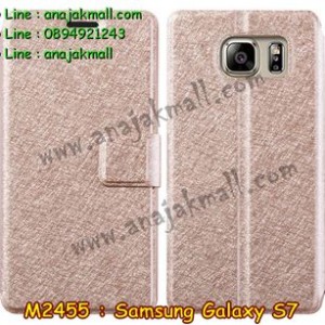 M2455-03 เคสหนัง Samsung Galaxy S7 สีทอง