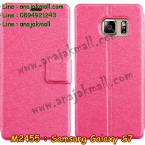 M2455-04 เคสหนัง Samsung Galaxy S7 สีกุหลาบ