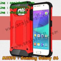 M2593-01 เคสกันกระแทก Samsung Galaxy S6 Armor สีแดง
