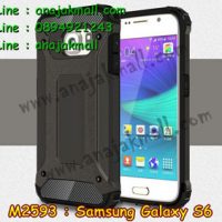 M2593-02 เคสกันกระแทก Samsung Galaxy S6 Armor สีน้ำตาล